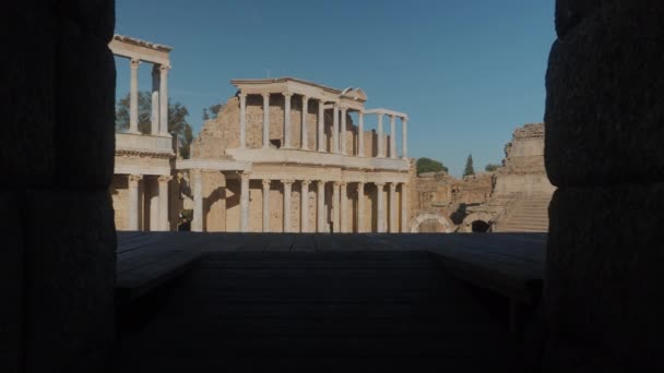 Римский театр в Мериде, Эстремадура, Бадахос, Испания - Кадры, видео