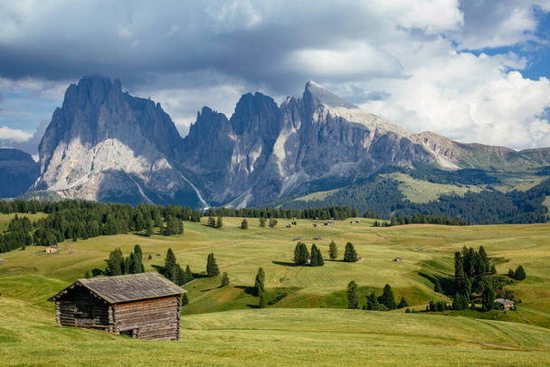Seiser Alm, Alpe di Siusi landschap, Dolomieten Alpen, Italië - Foto, afbeelding