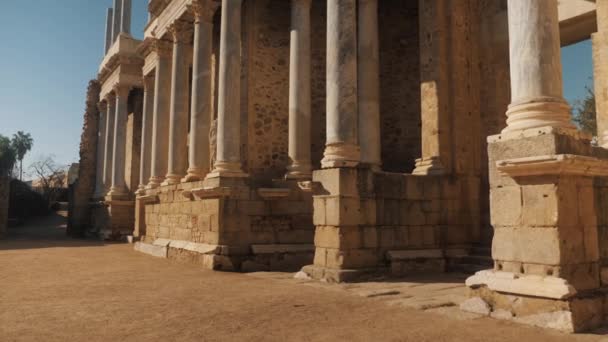 Roman theatre in Merida, Extremadura, Badajoz, Spain - Footage, Video