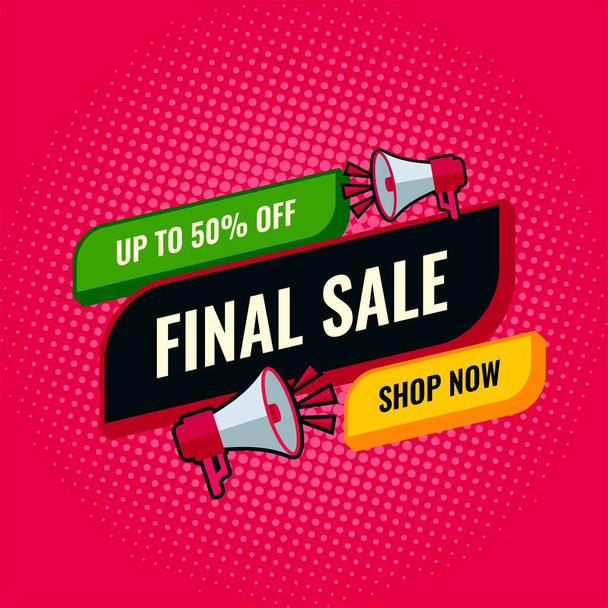 vendita finale rosa e nero astratto vendita banner negozio ora - Vettoriali, immagini