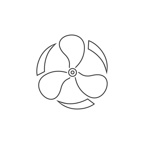 Propeller line icon. Fan vector icon in flat - Vector, Image