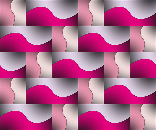 geometric pattern illustration for decoration in pink gradient color, background and texture - Photo, Image
