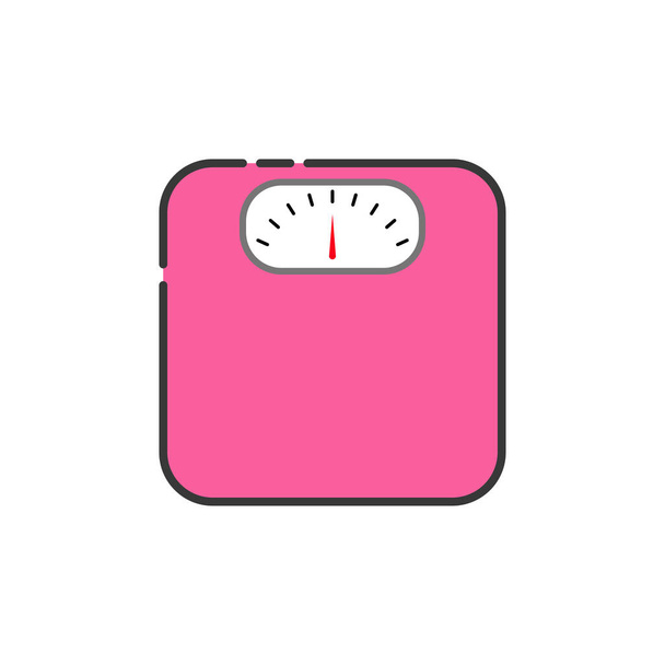 Flat design weighing scale vector graphics - Vector, Image