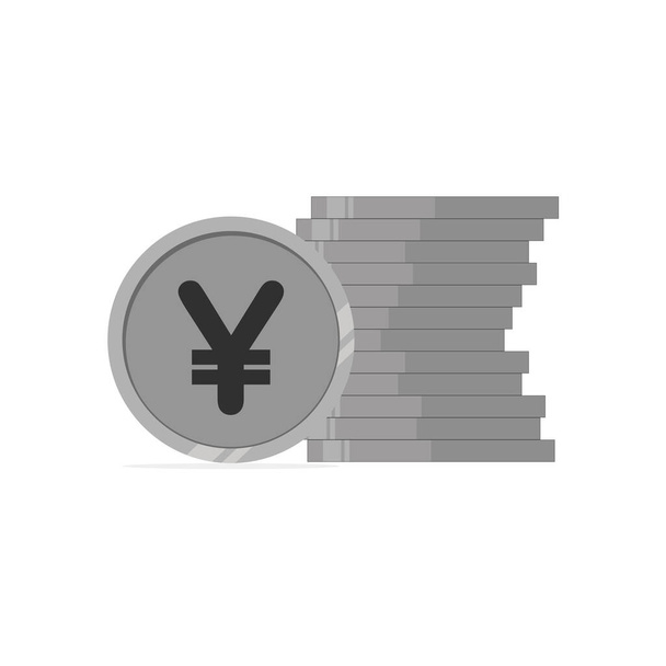 Pila di yen moneta grafica vettoriale - Vettoriali, immagini