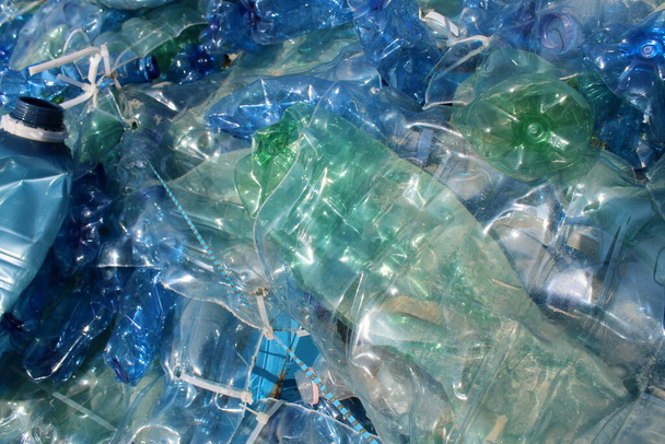 Illegal landfill made from a mountain of plastic - Photo, Image