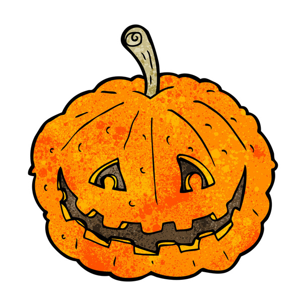 cartoon grinning pumpkin - Vetor, Imagem