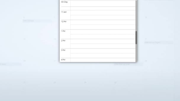 Erstellen eines Terminkalenders zur Erinnerung an die Graduierung in der To-Do-Liste. Erstellen Sie im Personal Organizer Datebook Prompt Feierzeitpläne. Digitale Anzeige der Eingabe in das Tagebuch. - Filmmaterial, Video