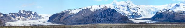 Panoramic view to the Skaftafell National Park in summer, Iceland - Photo, Image