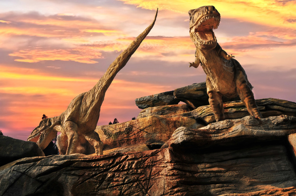 Statue modèle dinosaure dans le zoo. thaïlande
 - Photo, image