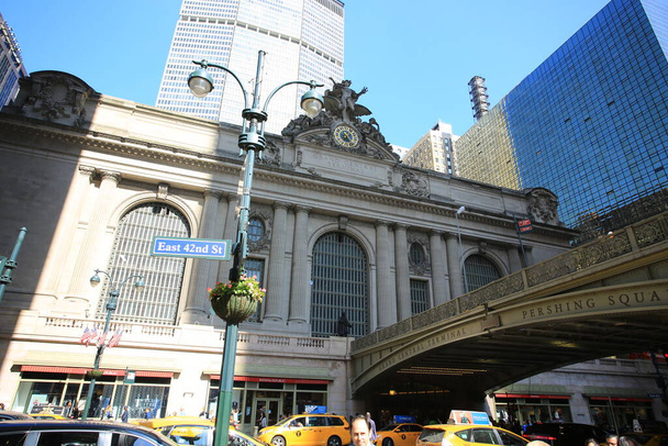 Grand Central Terminal Clock and busy passenger walk  in New York - Photo, Image