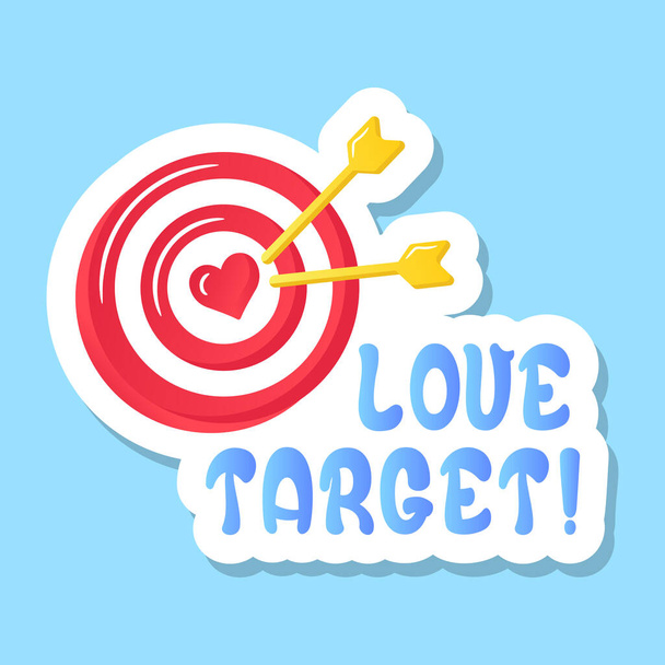 vector illustration of love target - Vektör, Görsel