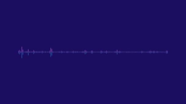 Animazione di visualizzatore audio. Isolato su sfondo blu. - Filmati, video