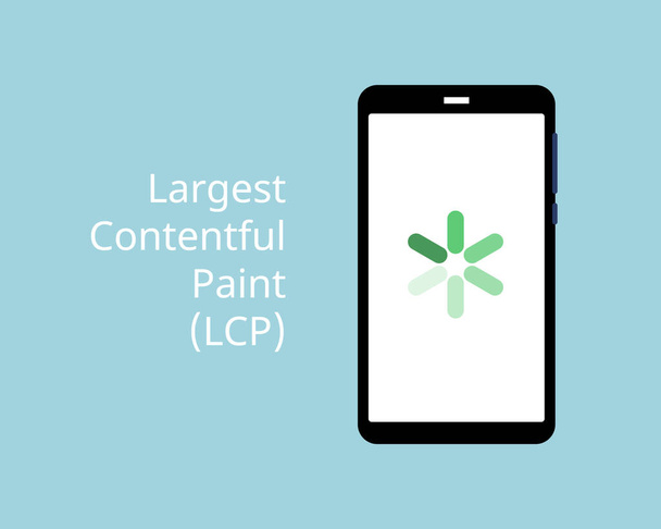最大のコンテンツペイント(LCP)のためのコアウェブバイタル) - ベクター画像