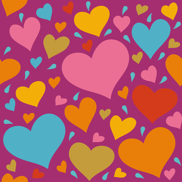 Seamless pattern with hearts. - Vector, Image