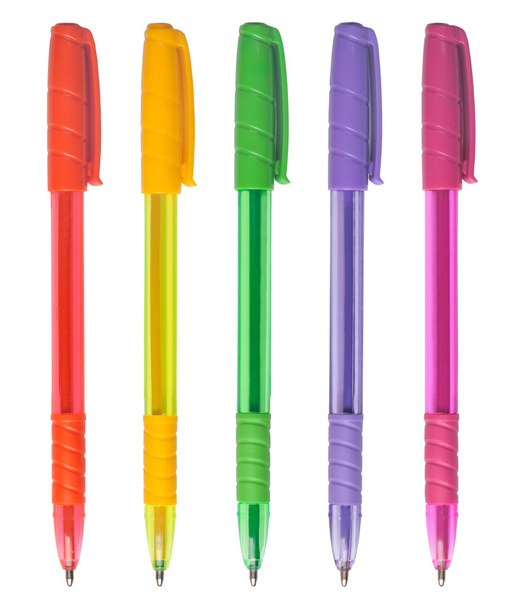 разноцветные шариковые ручки
 - Фото, изображение