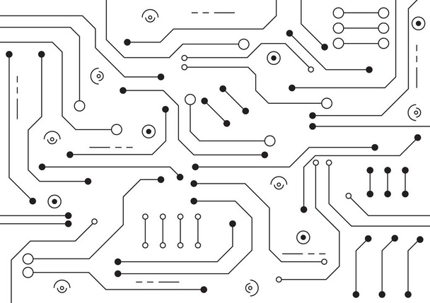 Antecedentes de tecnología de circuitos con sistema de conexión de datos digitales de alta tecnología y diseño electrónico por computadora - Vector, imagen
