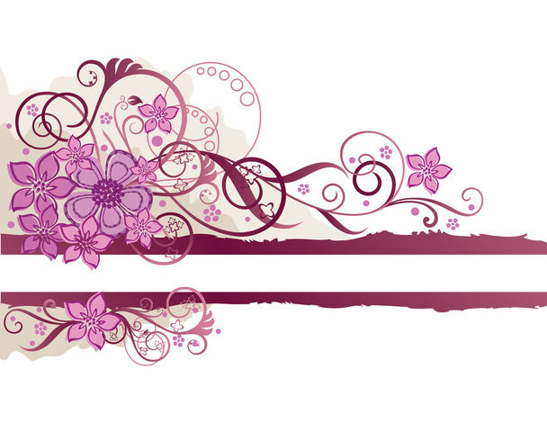 růžový květinový nápis s prostorem pro text - Vektor, obrázek