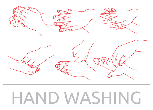 mycie rąk - Wektor, obraz