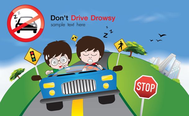 Safety Driving Sign Vector - Vector, Image