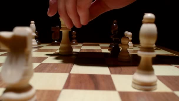 Πλάνα του παιχνιδιού σκάκι με ματ - Πλάνα, βίντεο