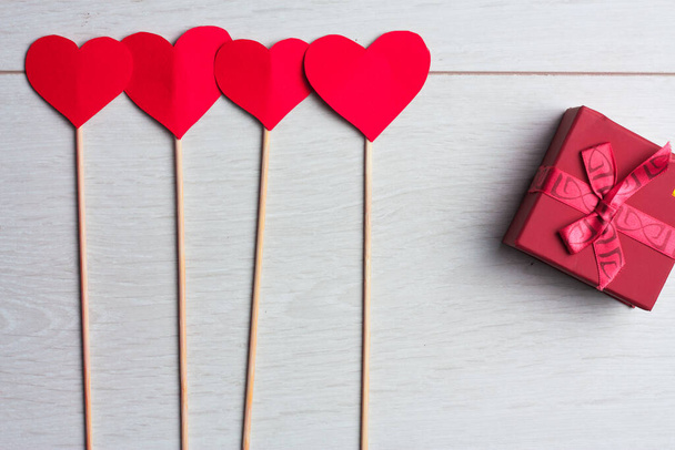 heart on a stick valentines day decoration decoration holiday - Фото, изображение