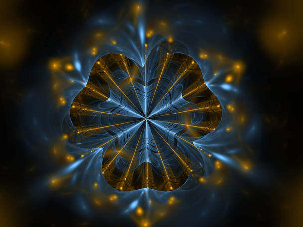 Fraktális Kaleidoszkóp sorozat. Bonyolult absztrakt szerkezete természetes önhasonló szerves minták. Természetre, geometriára, tudományra és művészetre vonatkozó tervezési projektekben való felhasználásra. - Fotó, kép