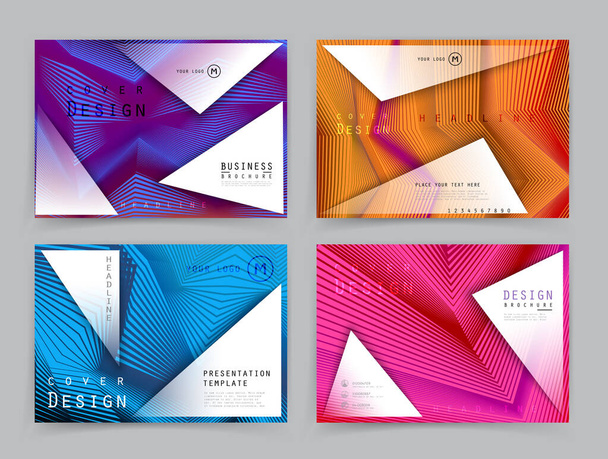 Trendy square abstract templates. Suitable for social media posts, mobile apps, cards, invitations, banners design and web/internet ads. Vector illustration. - Vector, Image