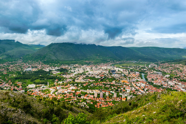The view from high on the city of Mostar - Foto, afbeelding