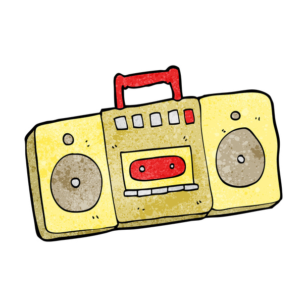 Cartoon radio kazetový přehrávač - Vektor, obrázek