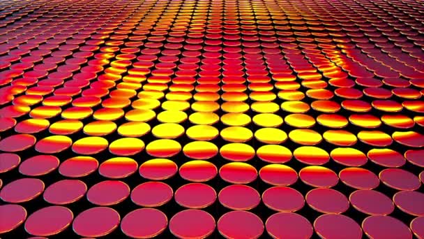 Computer generated iridescent cylinders. 3d rendering of abstract background - Footage, Video
