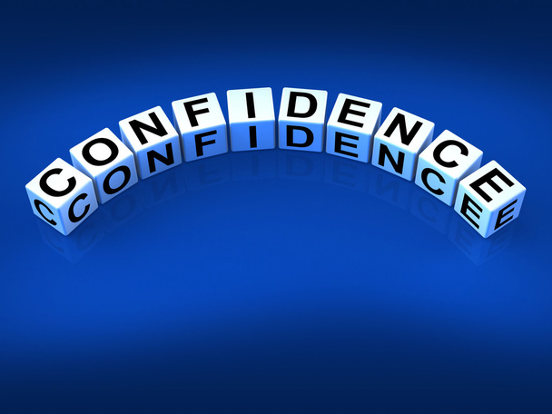 Confidence Dice Mean Believe In Yourself And Certainty - Photo, Image