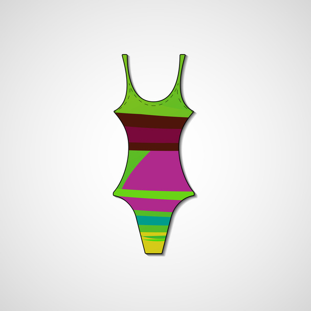 vrouwelijke zwembroek geïsoleerd - Vector, afbeelding
