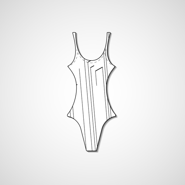 Female swimsuit isolated - Vector, Image