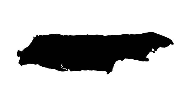 MADURA map black silhouette on white background - Vecteur, image