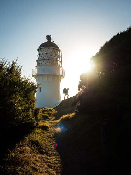 Cape Brett Leuchtturm und Cape Brett Hütte in Rawhiti Neuseeland - Foto, Bild