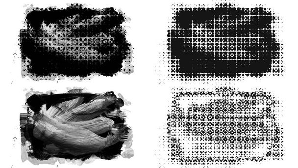 абстрактные мазки кистью, векторная иллюстрация - Фото, изображение