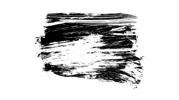 Coup de pinceau noir et texture. Grunge vecteur abstrait main élément peint. Souligner et tracer les frontières. - Photo, image