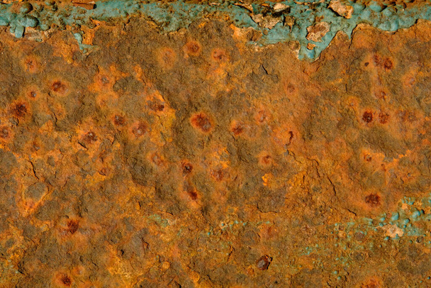 Fotografia macro abstrata. Textura de corrosão rústica em aço - Foto, Imagem