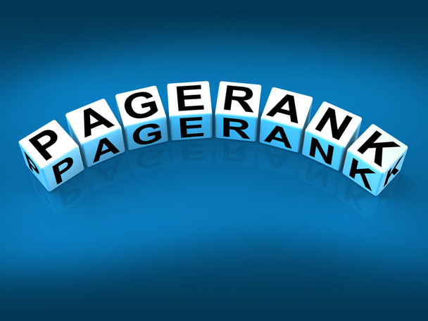 PageRank μπλοκ αναφέρεται σελίδα βελτιστοποίησης κατάταξης - Φωτογραφία, εικόνα