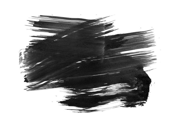 Fekete ecsetvonás és textúra. Grunge vektor absztrakt kéz - festett elem. Aláhúzás és határtervezés. - Fotó, kép