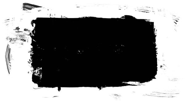 Μαύρη πινελιά και υφή. Grunge διάνυσμα αφηρημένο χέρι - ζωγραφισμένο στοιχείο. Υπογράμμιση και σχεδιασμός συνόρων. - Φωτογραφία, εικόνα