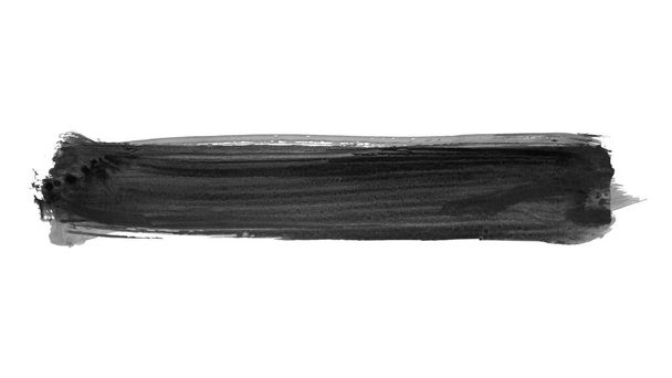 Fekete ecsetvonás és textúra. Grunge vektor absztrakt kéz - festett elem. Aláhúzás és határtervezés. - Fotó, kép
