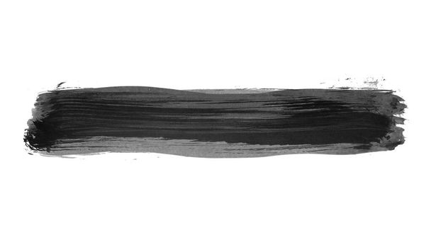 Černý tah štětcem a textura. Grunge vektor abstraktní ruční - malovaný prvek. Podtržení a návrh okrajů. - Fotografie, Obrázek