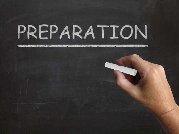Preparation Blackboard Shows Groundwork Plan and Readiness
 - Фото, изображение