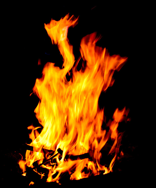 Orange fire flames  - Фото, изображение