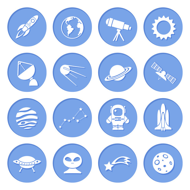 Space and Astronomy Icons - Vektori, kuva