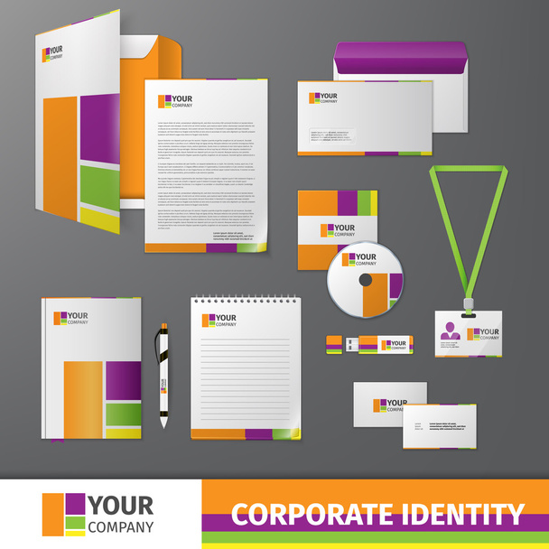 Vorlage zur Corporate Identity - Vektor, Bild