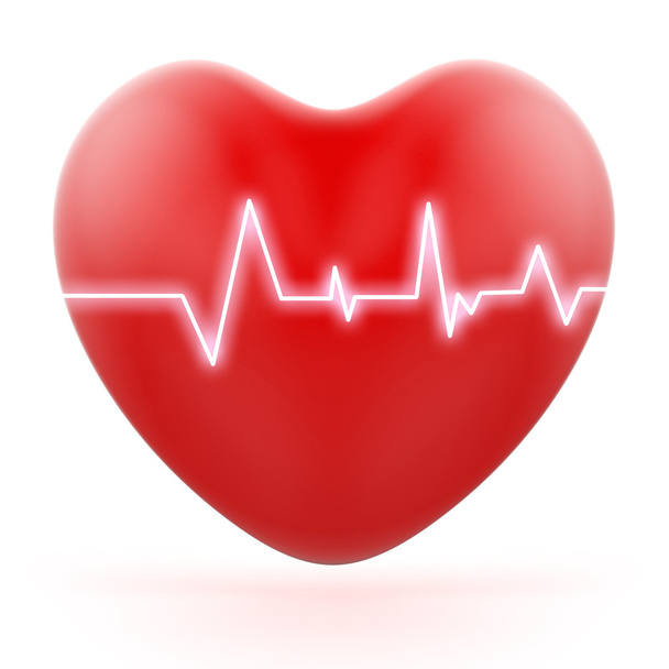 心臓に電気愛圧力または大声でハートビートが表示されます。 - 写真・画像