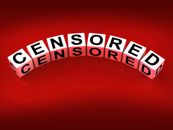 Censored Blocks Show Edited Blacklisted and Forbidden - Photo, Image