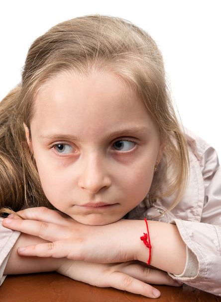 Close-up portrait of upset girl  - Photo, Image